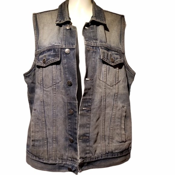 Women's URBAN HERITAGE Jean Jacket Vest (Size L) - Picture 2 of 7